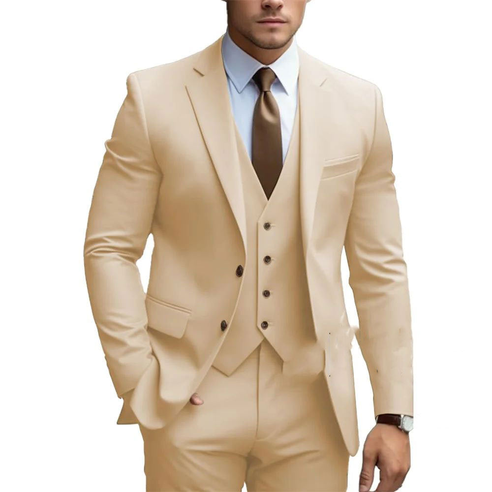 Three-piece Suit For Bridegroom Men's Wedding