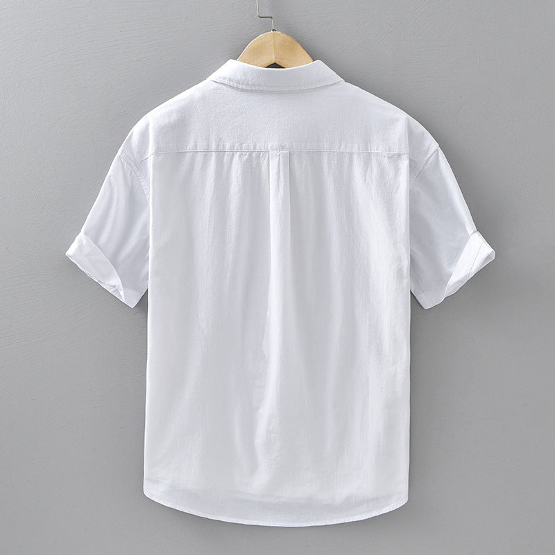 Casual Short-sleeved Cotton Shirt