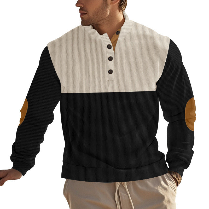 Men's Button Half-open Stand Coat Fashion Sweater