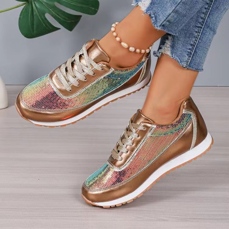 Thick-soled Lin Film Sneaker