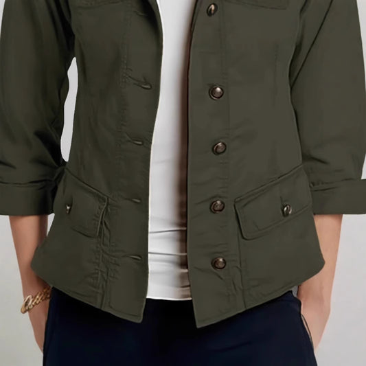 Sleeve Single-breasted Casual Jacket