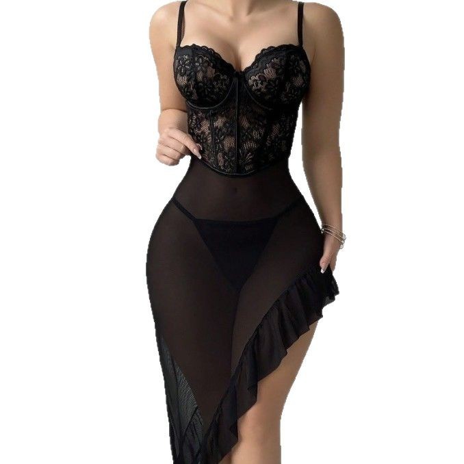 Nightdress Women's Sexy V-neck Lace Suspenders