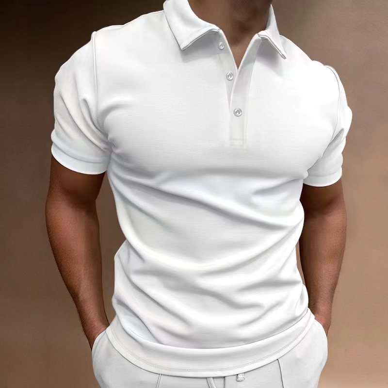 European Men's Button T-shirt