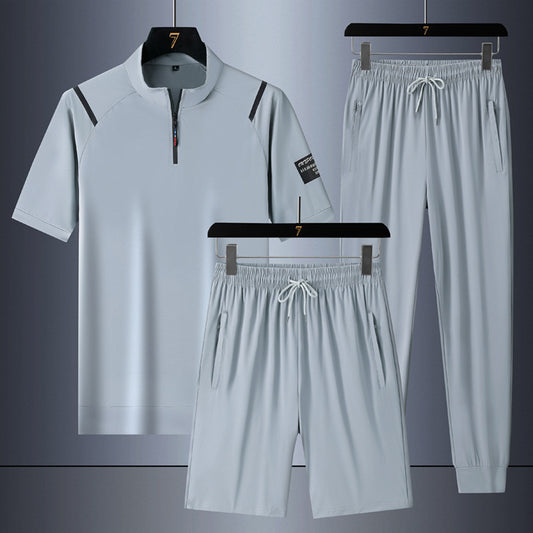 Ice Silk Quick-drying Three-piece Suit