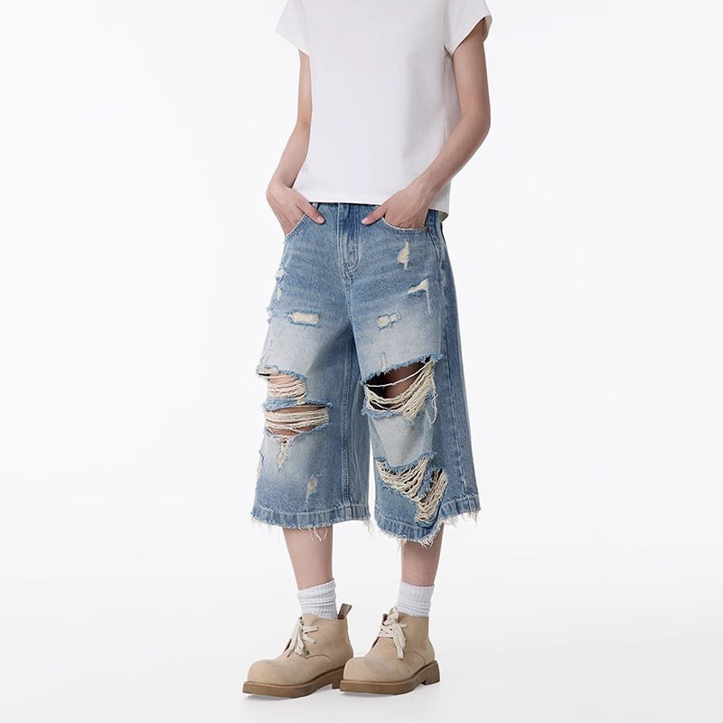 Men's All-matching Straight Capri Pants