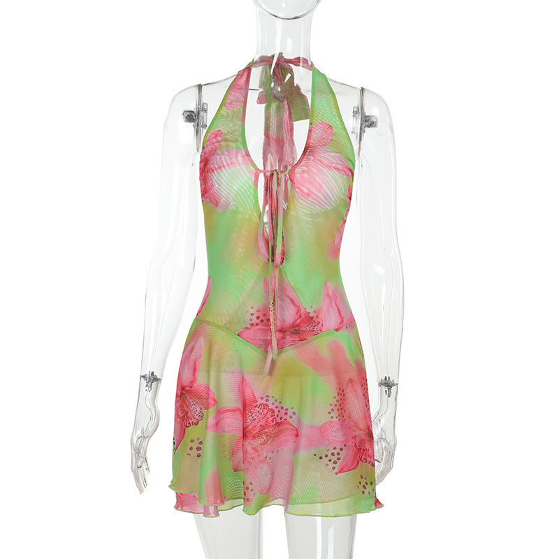 Sexy Backless Halter Style Dress