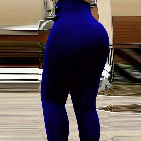 Ladies' Buckle High Waisted Pants