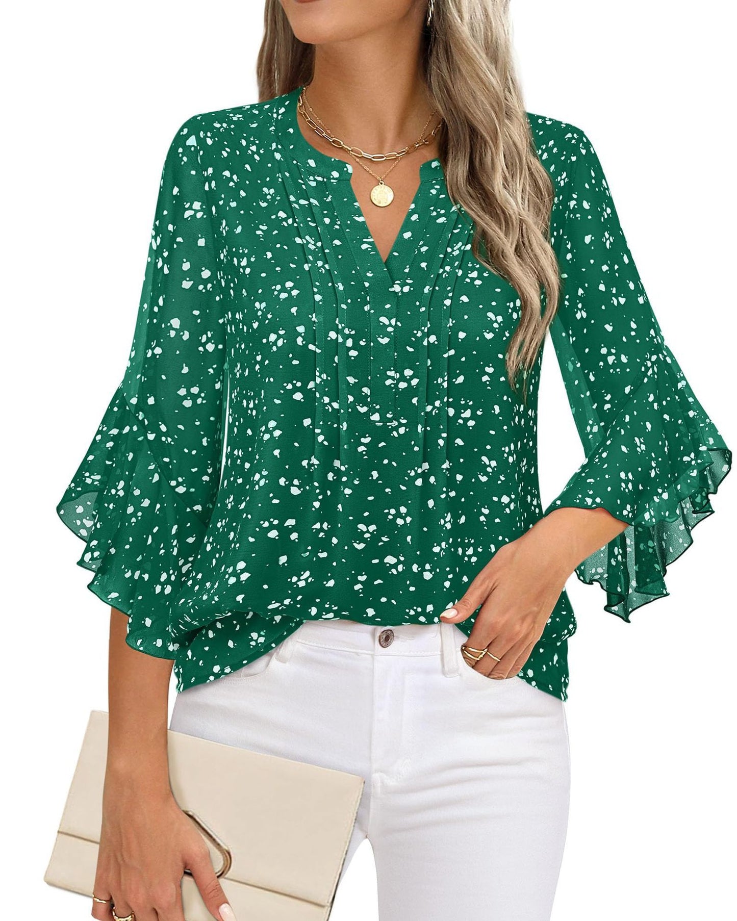 Women's Three-quarters Sleeve Tops Dressy