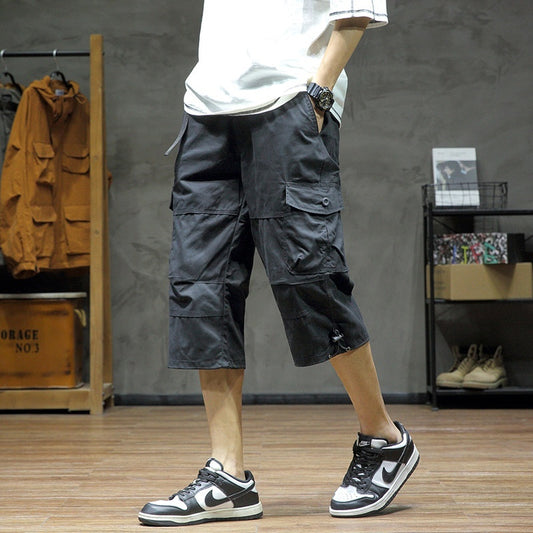 Men's Cropped Pants Loose Straight