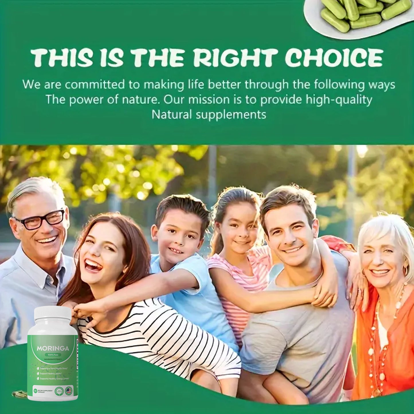 Moringa Leaf Energy, Metabolism & Immune help