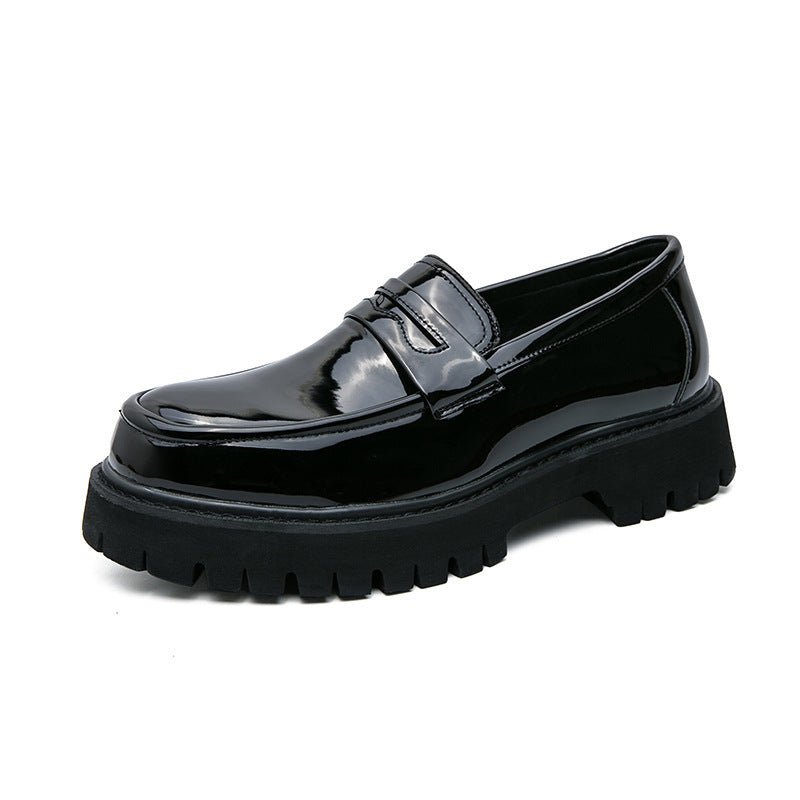 Nice Loafer Height Increasing Shoes Black Fashion