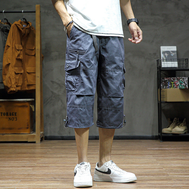 Men's Cropped Pants Loose Straight