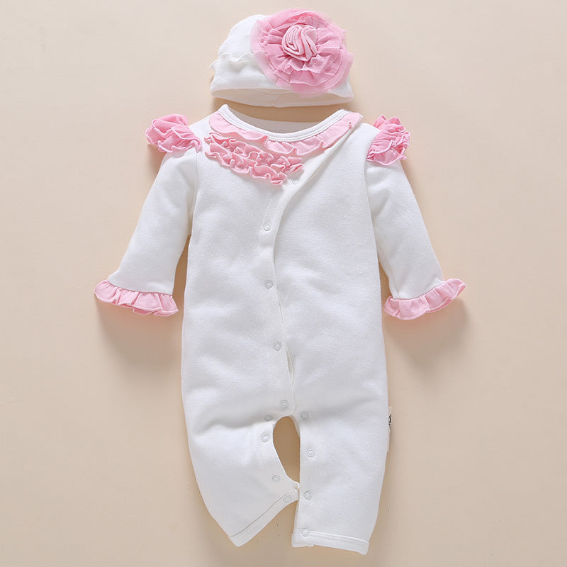 Baby wears newborn baby clothing romper jumpsuit