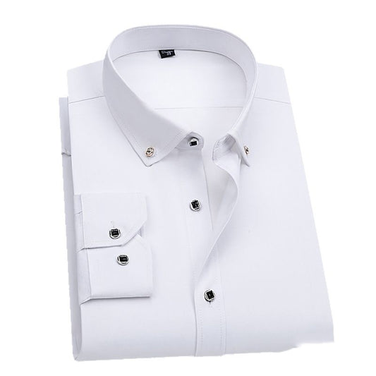 Formal Wear Men's Shirt Wedding Pure White