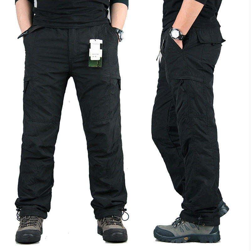 Men's Warm With Velvet Thick Overalls