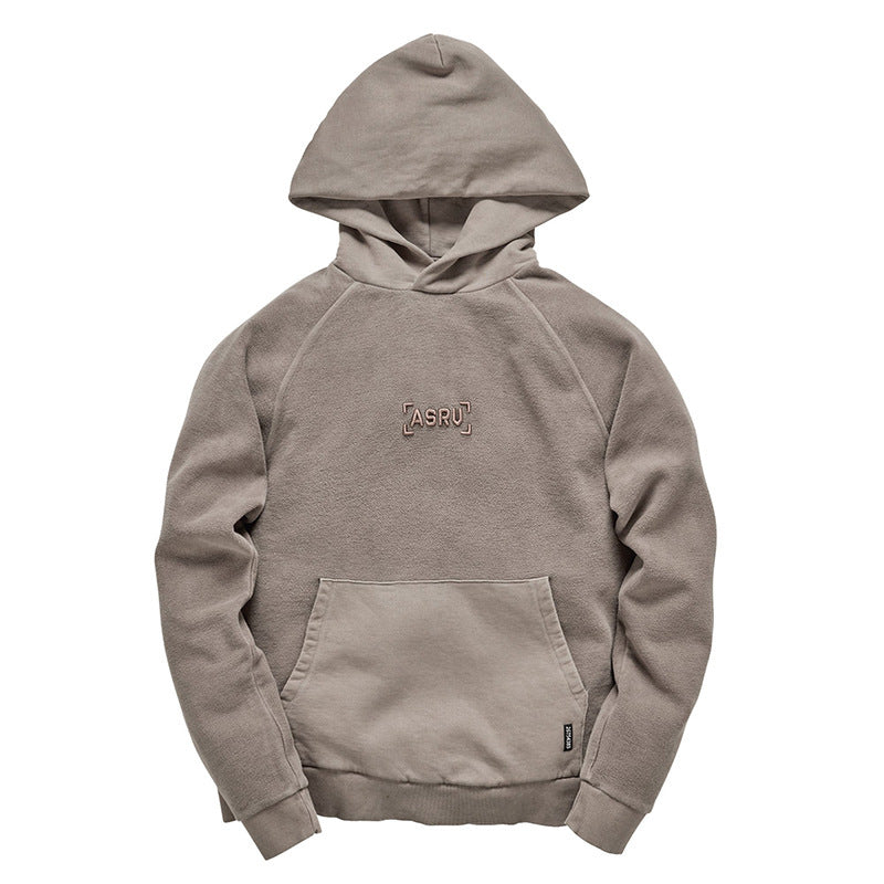 Solid Color Loose Pullover Hoodie