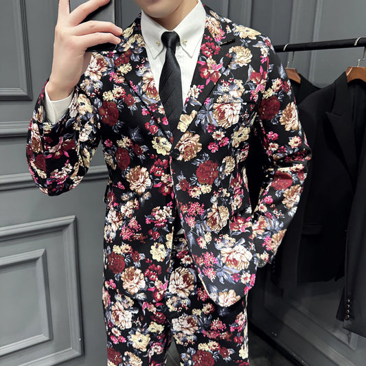 Active Trendy Flower Two-piece Suit