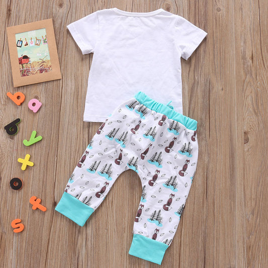 Newborn Baby Clothes Set T-shirt Tops Pants