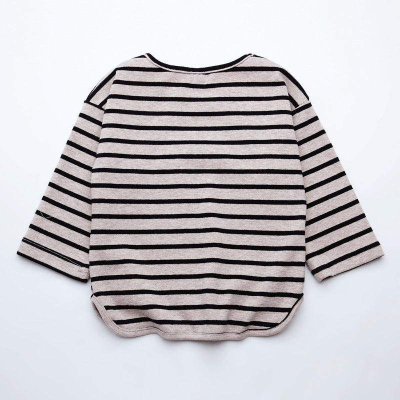 Fashion Striped Baby Girls Clothes T Shirts