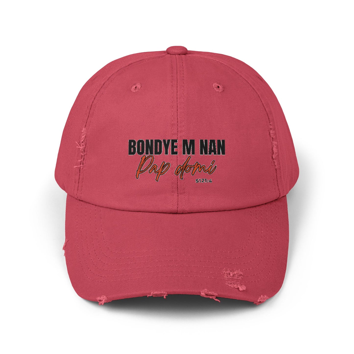 Unisex Cap Design "Bondye m nan pap Domi"