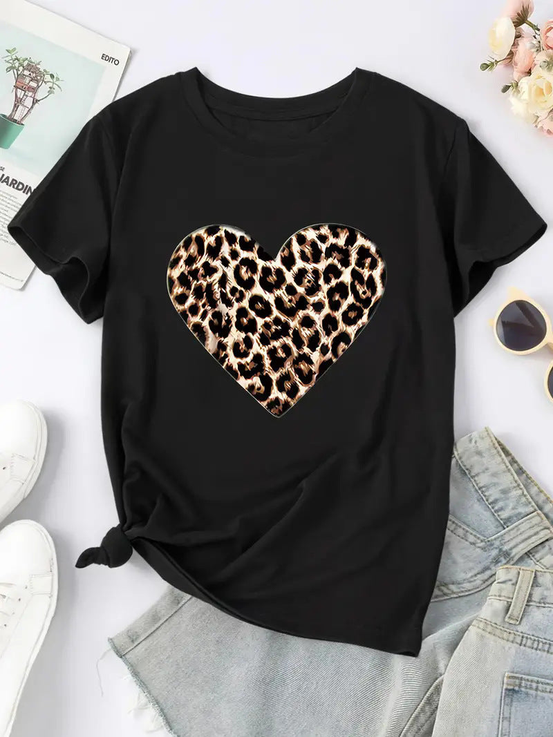 Valentine's Day Love Round Neck Women's T-shirt