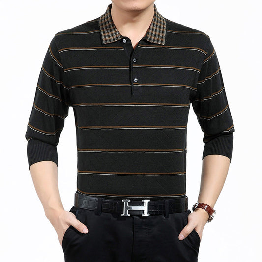 Men's sweater lapel thin section men's sweater
