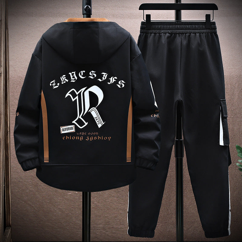 Men's Fall Jacket Trousers Leisure Set