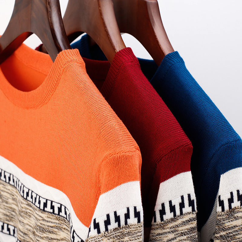Men's T-Shirt Plus Velvet Thick