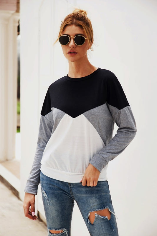 Long-sleeved Stitching T-Shirt