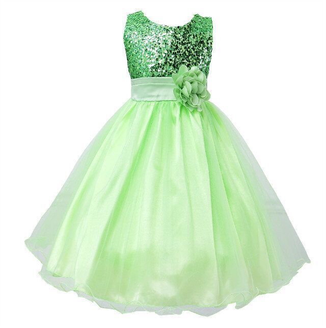 Baby Sequin Flower Girl Wedding Princess Dress