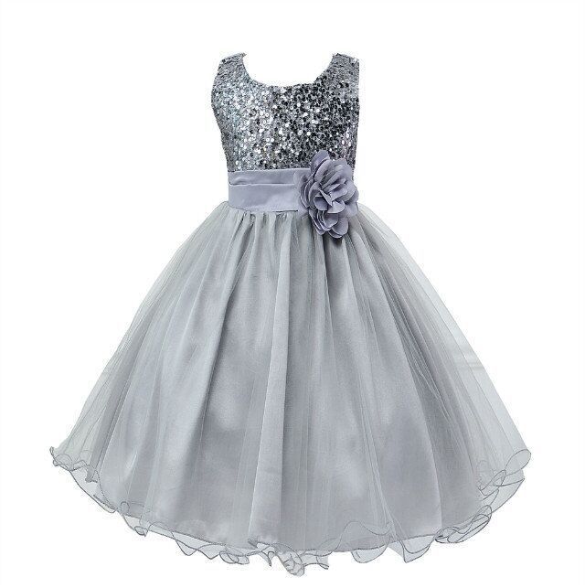 Baby Sequin Flower Girl Wedding Princess Dress