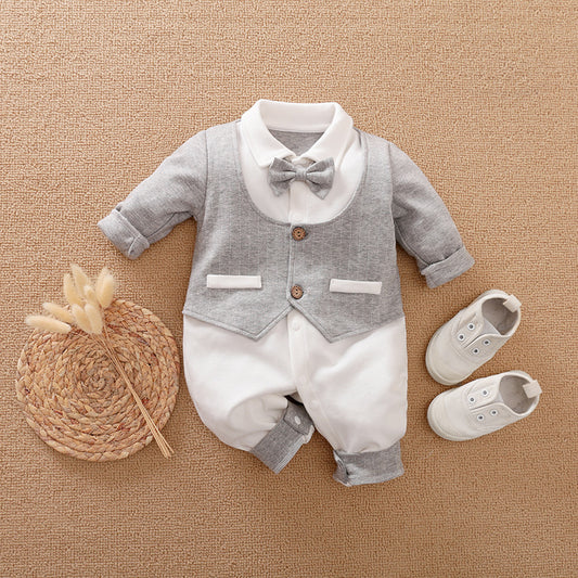 Gentleman's Baby Clothes, Long-sleeved Romper