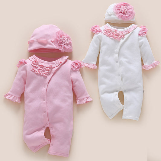 Baby wears newborn baby clothing romper jumpsuit