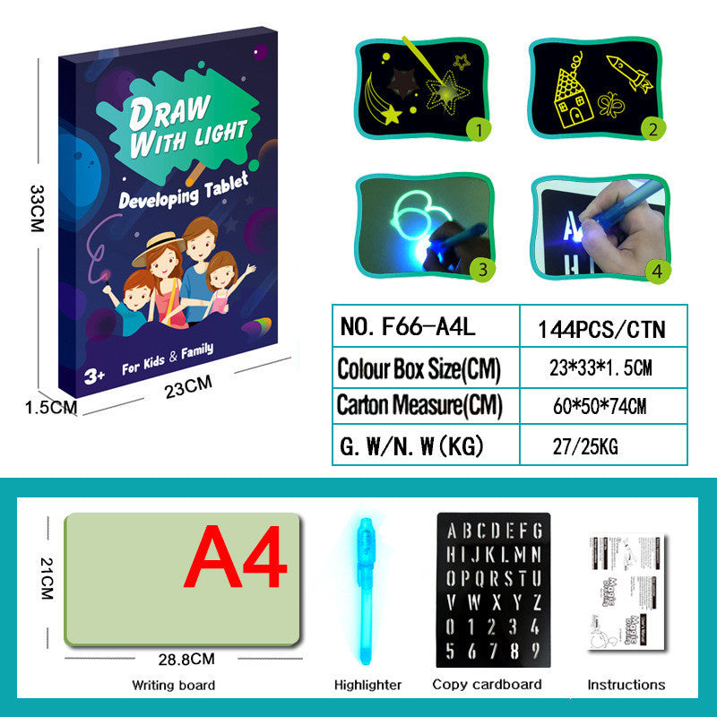 Educational Toy Drawing Pad 3D Magic Light Effects