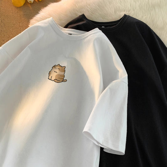 Versatile Loose Round Neck Half Sleeve