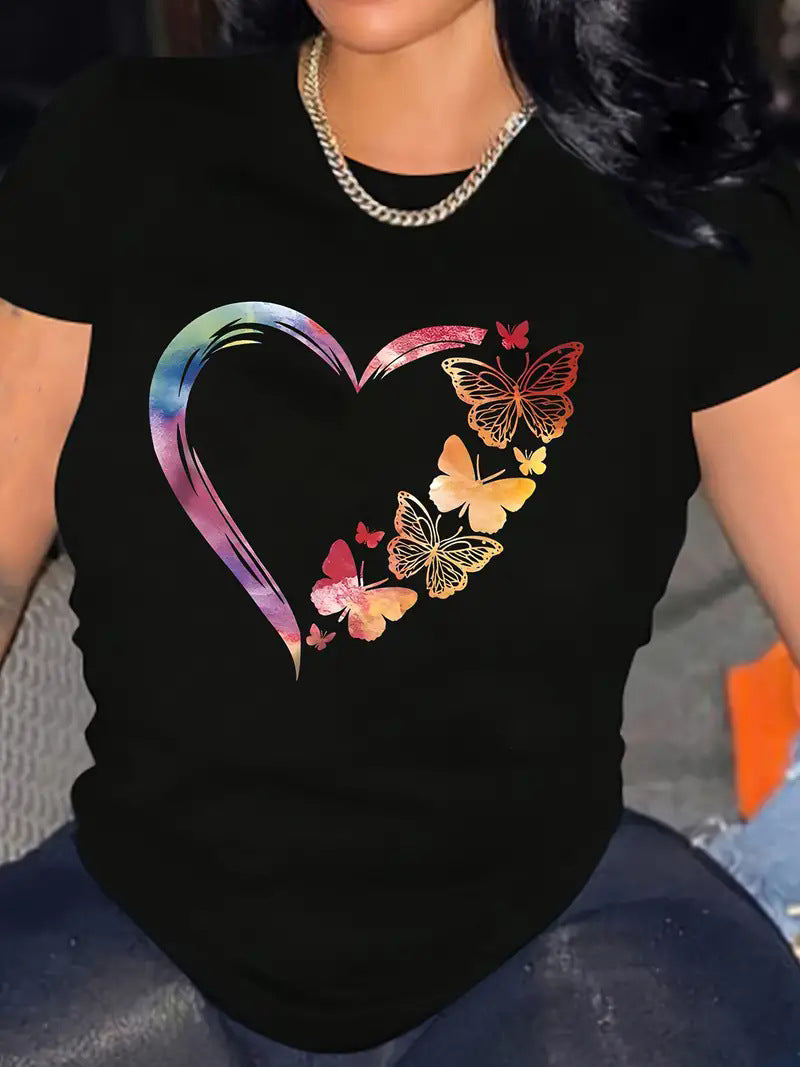 Valentine's Day Love Round Neck Women's T-shirt