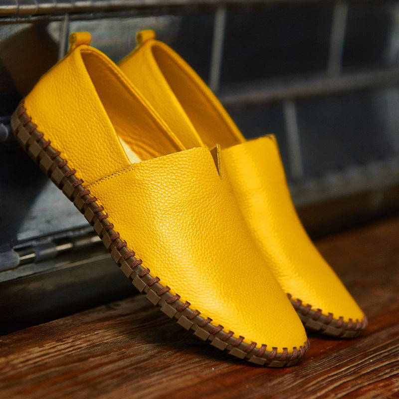 Beautiful Men's Gommino Layer Leather Slip-on