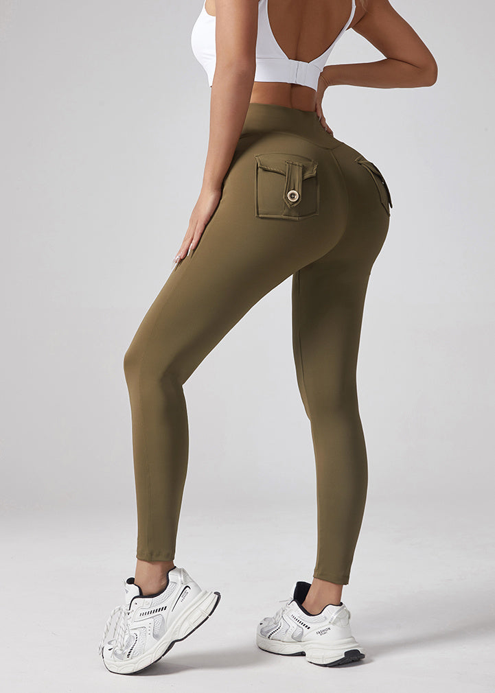 V-waist Fitness Elastic Tight Pants