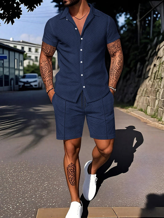 Men's Fashion Short Sleeve Suit