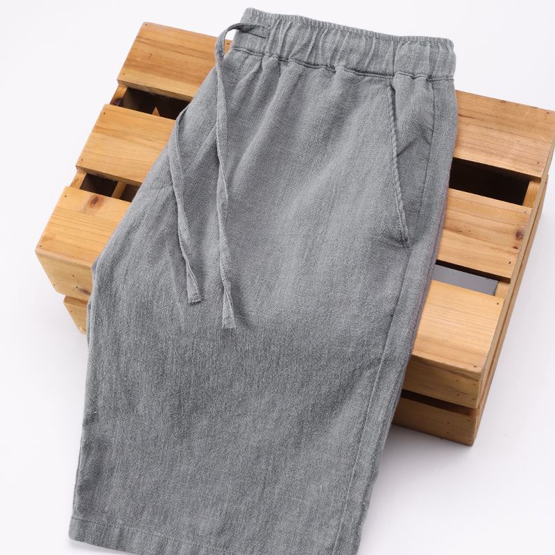 Loose Straight Light Cotton Linen Men's Shorts