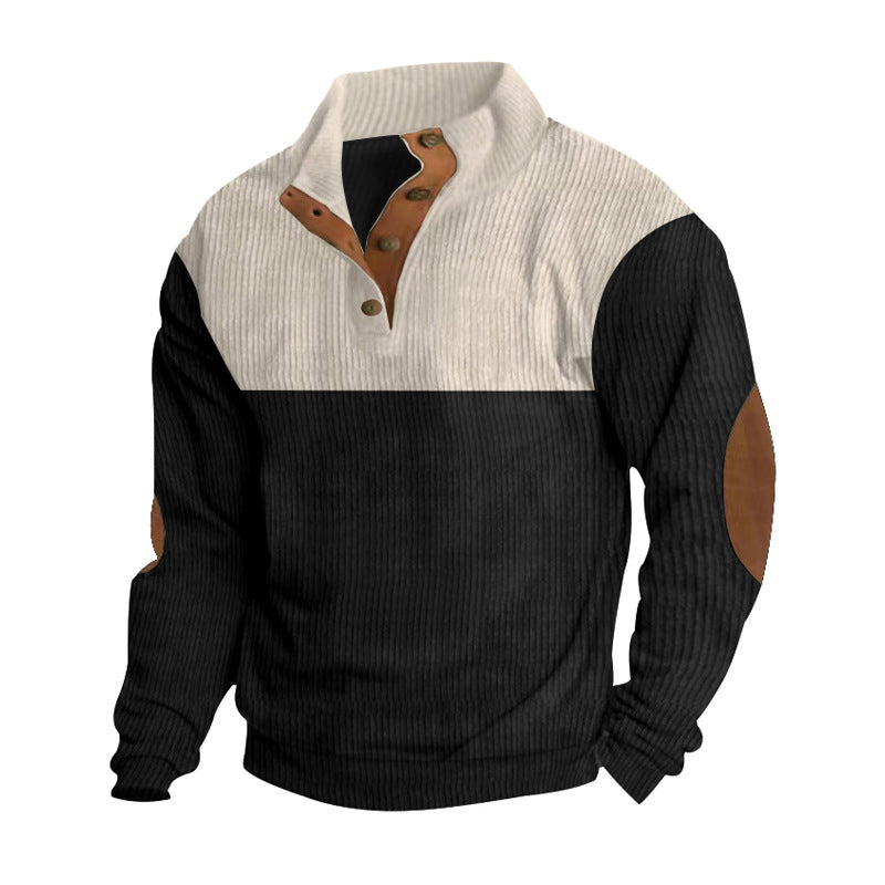 Men's Button Half-open Stand Coat Fashion Sweater