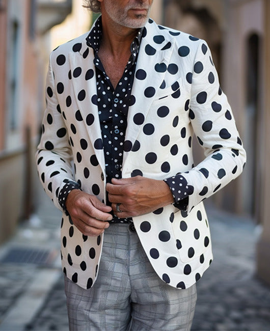 Elegant Men's Two-button Large Pocket Suit Jacket