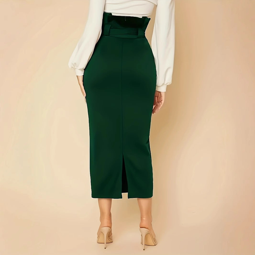 Ladies High Waist Slim Fit Bud Skirt
