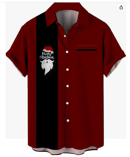 Lapel Hawaiian Shirt Short Sleeve
