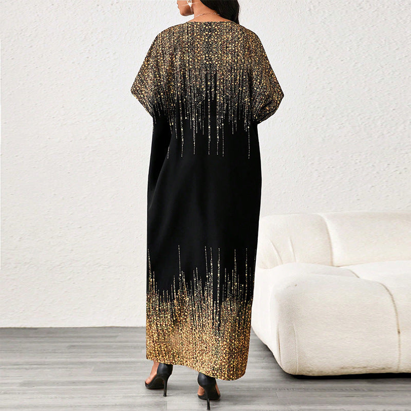 Gradient Short Sleeve Dress