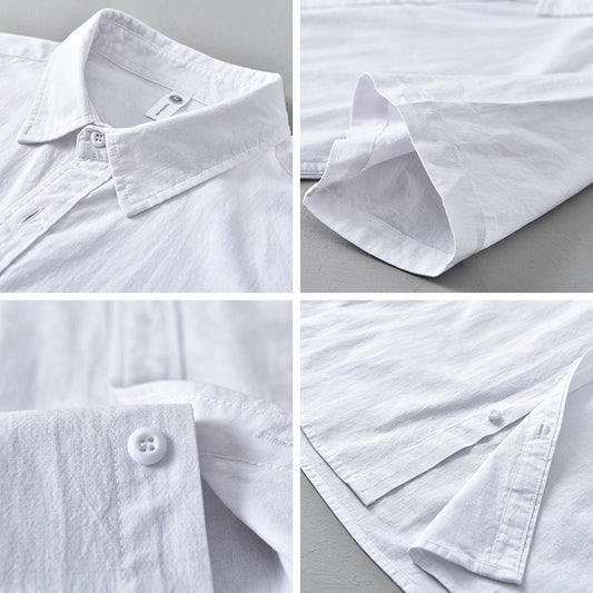 Casual Short-sleeved Cotton Shirt