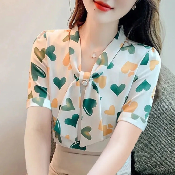 Three-quarter Sleeve Chiffon Shirt