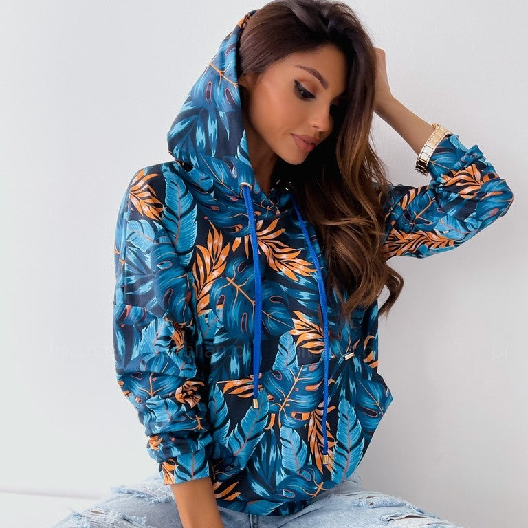 Hooded Rope Pocket Sweatshirt Coat