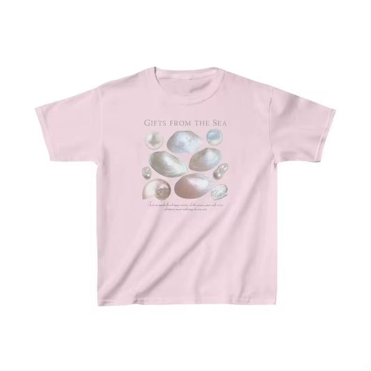 Colorful Pearl Neck T-shirt