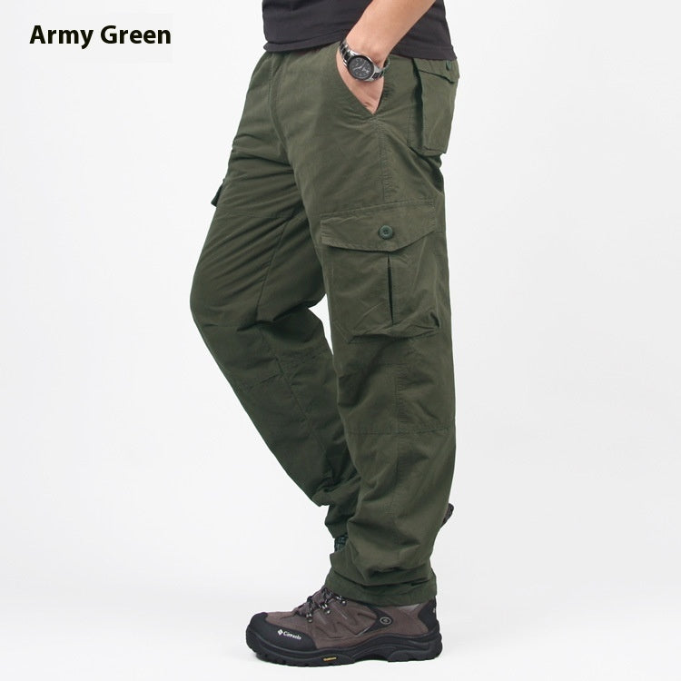 Men's Warm With Velvet Thick Overalls